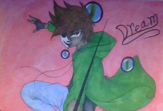 Dream and eyes of ender drawing complete