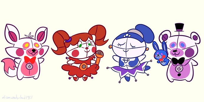 Cute fnaf sister location | Fnaf drawings, Anime fnaf, Fnaf art