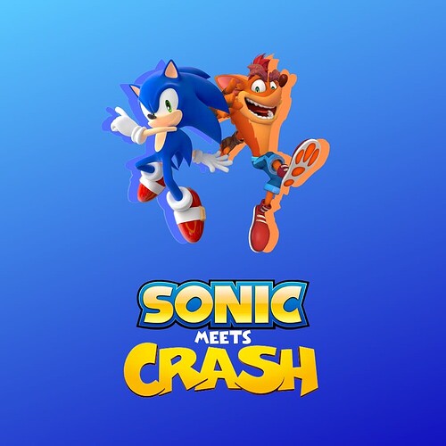 Sonic meets Crash logo