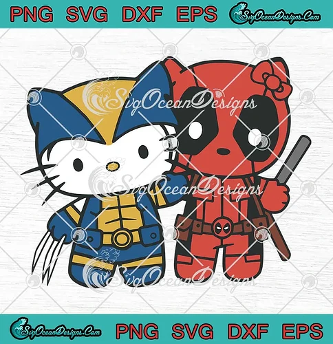 Kitty-Deadpool-And-Wolverine-SVG-Cute-Hello-Kitty-Halloween-SVG-PNG-Cricut-File