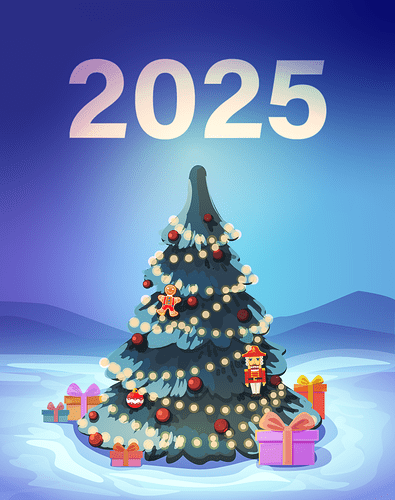 Custom Cursor New Year Christmas Tree 2025