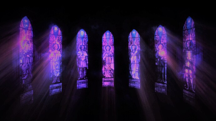 saints stained glass cool