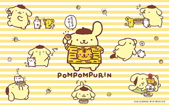 desktop-wallpaper-sanrio-pom-pom-purin-and-macaron-·①-pompompurin