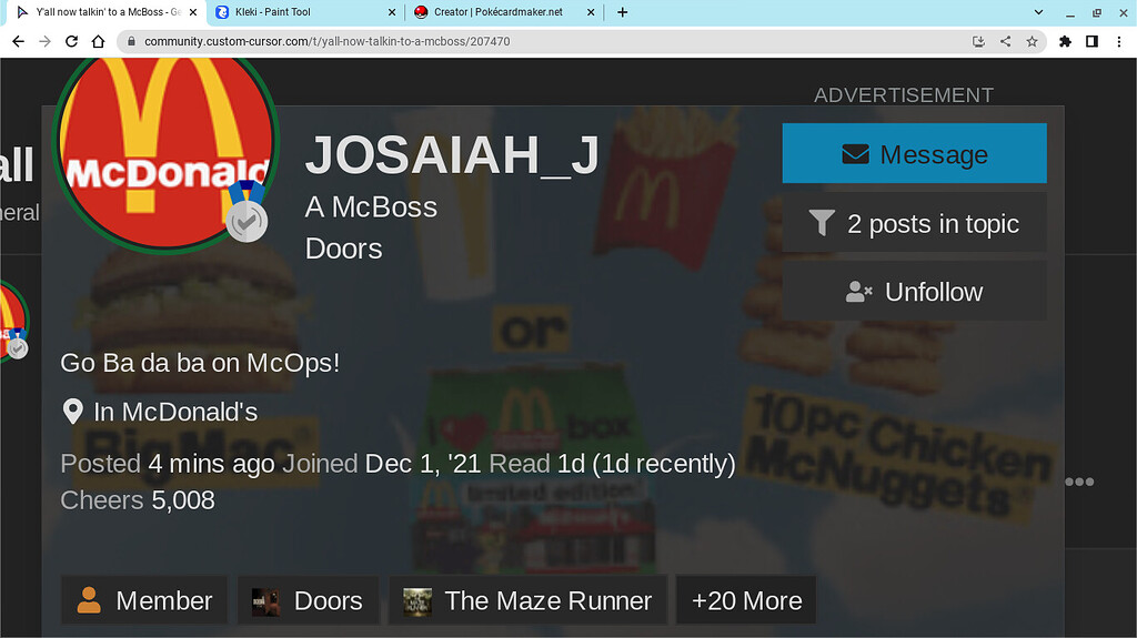 bro thinks he owns mcdonalds - General Discussion - Custom Cursor Community