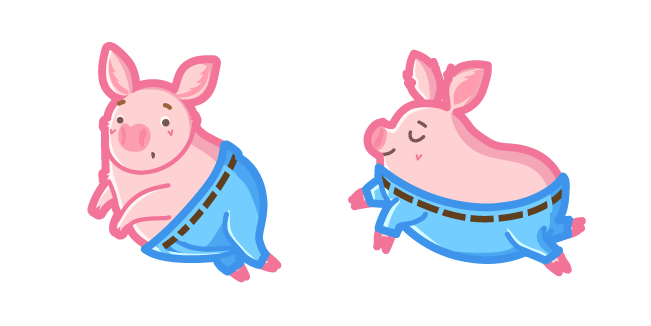 If a Cute Pig Wore Pants Cursor