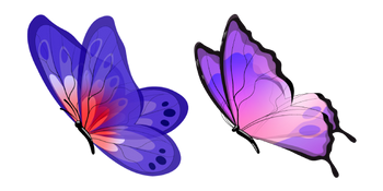 Blue and Purple Butterfly
