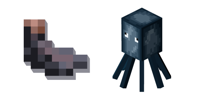 Minecraft Ink Sac and Squid Cursor