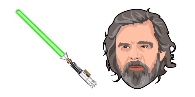 Star Wars Old Luke Skywalker Green Lightsaber Cursor