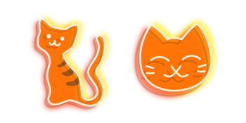 Orange Cat Neon