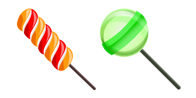 Twist Lollipop and Green Lollipop Cursor