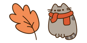 Autumn Pusheen and Leaf