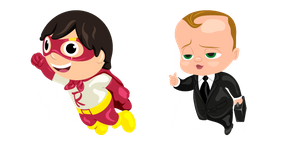 Thanksgiving Parade Balloons Red Titan and Boss Baby