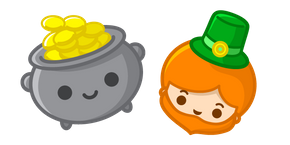 Saint Patrick's Day Leprechaun and Pot of Gold Cursor