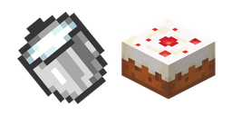 Minecraft Milk Bucket and Cake