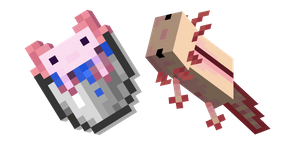 Minecraft Axolotl and Bucket of Axolotl
