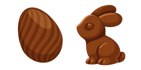 Chocolate Easter Bunny and Egg Cursor