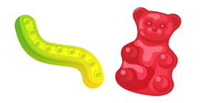 Gummy Worm and Bear Cursor