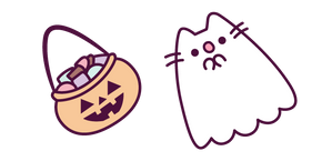 Ghost Pusheen and Basket of Sweets