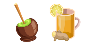 Thanksgiving Day Ginger Drink and Chocolate Apple