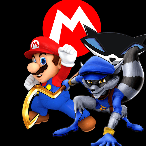 Mario meets Sly Cooper logo