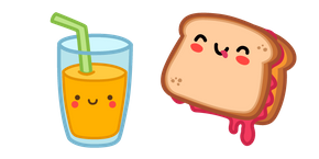 Cute Sandwich and Juice