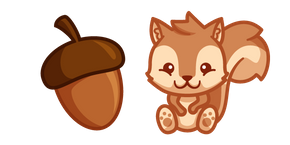 Cute Squirrel and Acorn Cursor