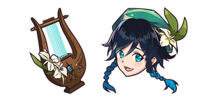 Genshin Impact Venti and Lyre Cursor
