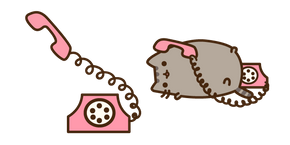 Pusheen on the Phone