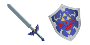 The Legend of Zelda Master Sword and Hylian Shield