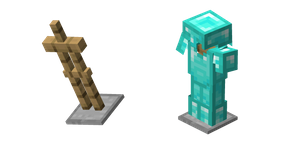 Minecraft Armor Stand and Diamond Armor
