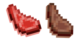 Minecraft Mutton Raw and Cooked
