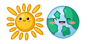 Cute Sun and Earth