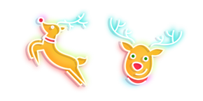 Neon Christmas Deer