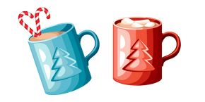 Cocoa with Marshmallows and Candy Cane