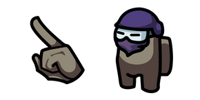 Among Us Tan Character in Ninja Mask