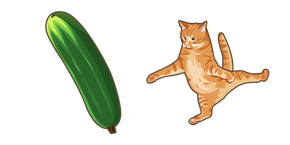 Scared Cat and Cucumber