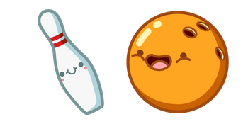 Cute Bowling Pin and Ball