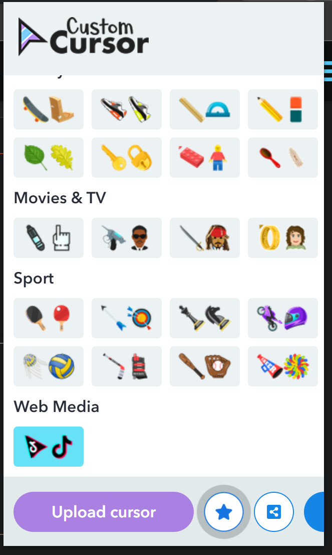 html custom cursor size